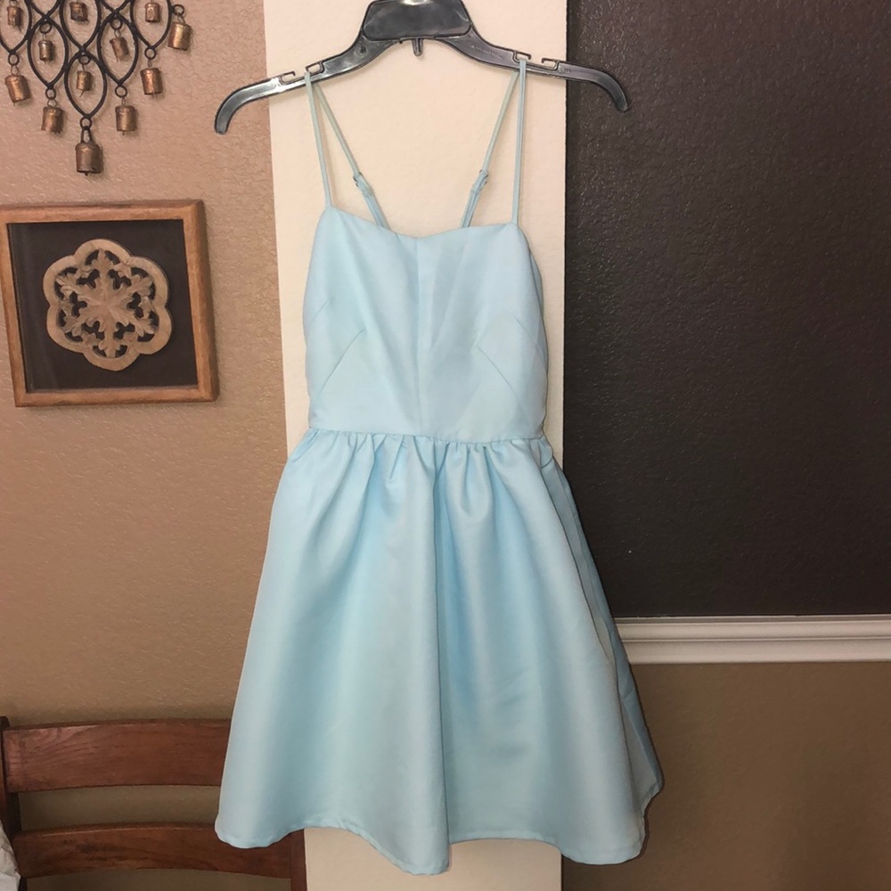 Blue mini dress